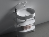 Ravak Umyvadlová pileta pevná Flat, keramická, antracit